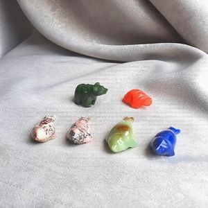 Animal figurines - semi-precious stones